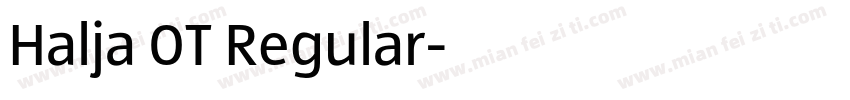 Halja OT Regular字体转换